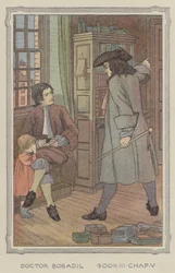 Illustrazione per La storia di Henry Esmond (litografia a colori)