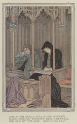 Illustrazione per La storia di Henry Esmond (litografia a colori)