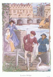 Ponte di Londra (litografia a colori)