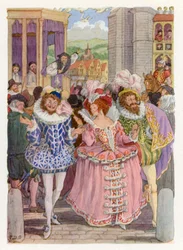 Merrie England: Pagani e Puritani (litografia a colori)