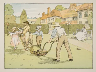 Il giardiniere, da Four and Twenty Toilers, pub. 1900 (litografia a colori)