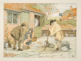 Il veterinario, da Four and Twenty Toilers, pub. 1900 (litografia a colori)