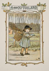 Vignetta da Four and Twenty Toilers, pub. 1900 (litografia a colori)
