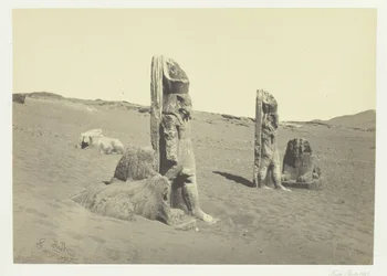Colossi e Sfinge a Wady Saboua, Nubia, 1857