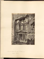 Splendido tempio di roccia, "El Khusne", Petra, Edom