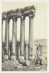 Le grandi colonne e il tempio minore, Baalbec, 1857