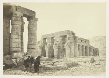 Il Memnonium, Tebe, dalla pianura