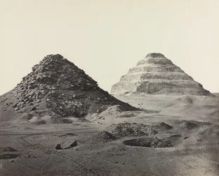 Le Piramidi di Saqqara, dal nord-est, 1858