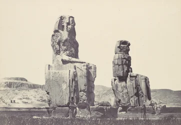 Le statue di Memnone. Pianura di Tebe, 1857