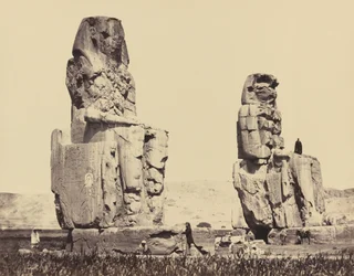 Le statue della pianura, Tebe, 1858 (foto)