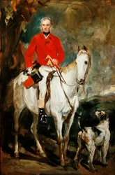 Studio per "Charles Trelawny, Esq., maestro della caccia di Dartmoor, sul suo cavallo da caccia prediletto Grimaldi, con i segugi Conqueror, Lounger e Windermere", ca. 1863
