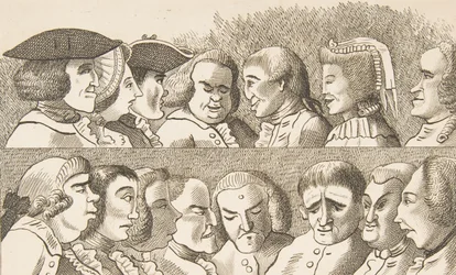 Tavola IV, da Regole per disegnare caricature, 26 febbraio 1788