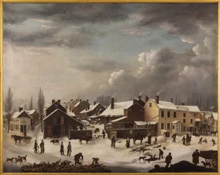 Scena invernale a Brooklyn, 1819-1820 circa (olio su tela)