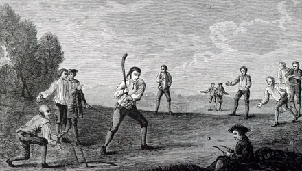 Cricket, dal dipinto di Francis Hayman (1708-1776).