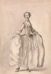 Figura in piedi di una signora