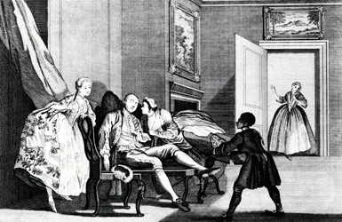 Rubando un bacio, 1743 circa