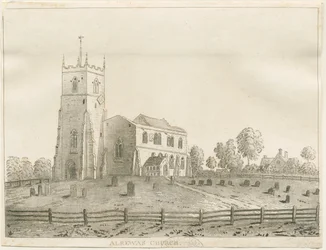 Chiesa di Alrewas: incisione ad acquatinta, nd [?1848]