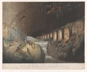 Veduta delle rovine sotterranee della Villa di Mecenate a Tivoli