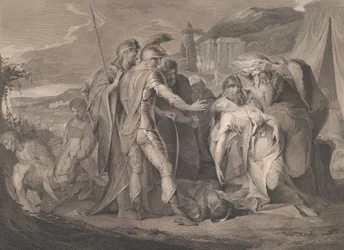 Re Lear piangente sul corpo di Cordelia