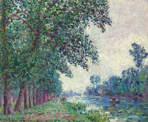 Le rive del Loing a Nemours; Bords du Loing a Nemours