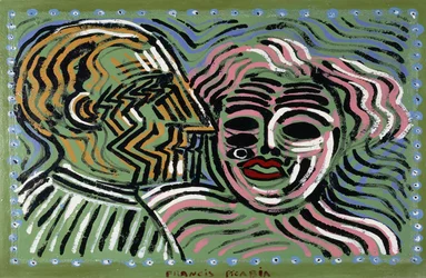 Coppia al profilo di Marcel Duchamp