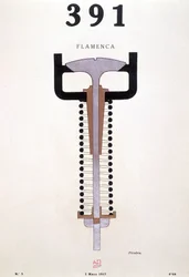 Copertina di "391" di Picabia (1879-1953), n° 3 del 01/03/1917 (litografia)