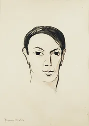 Ritratto di Pablo Picasso; Portrait de Pablo Picasso, 1902-1905 circa (acquerello, pennello e inchiostro nero e matita su carta)