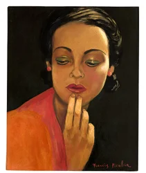 Senza titolo (Volto di donna), 1941-43 circa (olio su tavola)