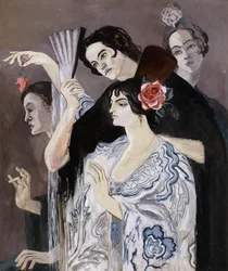 Donne spagnole; Femmes Espagnoles, 1924-25 circa (gouache su tavola)