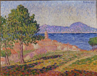 Veduta di St. Tropez dalla cittadella (olio su tela)