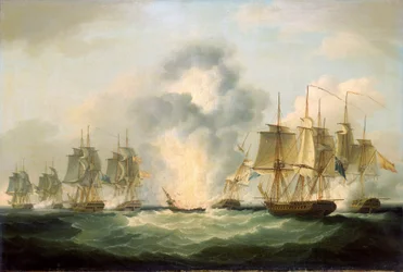 Quattro fregate britanniche catturano navi da trasporto del tesoro spagnolo, destinate a rafforzare gli sforzi bellici della Francia, 5 ottobre