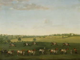 La serie di cavalli da corsa di Sir Charles Warre Malet in esercizio