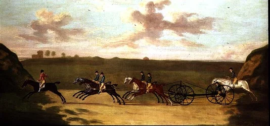 La gara di carrozze a Newmarket, contro il tempo, 29 agosto 1750