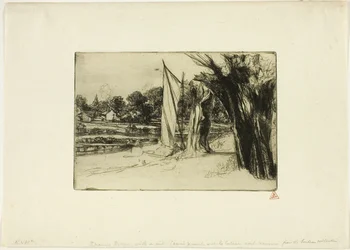 Thames Ditton con una vela
