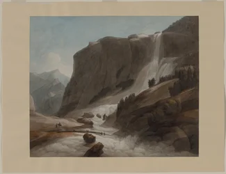 Cascata tra Chiavenna e il Monte Spluga