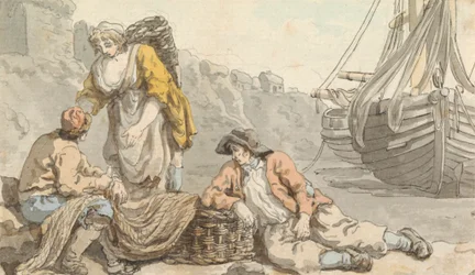 Pescatori con Ceste e Reti