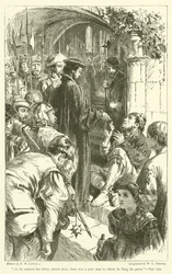 Mentre entrava dalla porta della chiesa dell