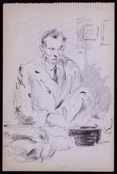 Ritratto di Gilbert? Bayes, c. 1928 (matita su carta)