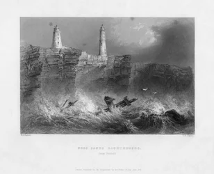 Fari di Ness Sands, vicino a Bristol, Gloucestershire, 1841
