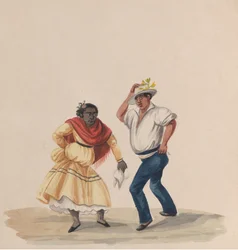 Un Uomo e una Donna che Ballano, da un Gruppo di Disegni che Rappresentano Costumi Peruviani