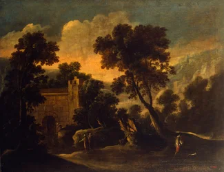 Paesaggio con rovine, ca 1634