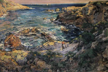 Vista della costa di Aiguablava in Spagna
