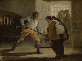 El Maragato minaccia Fra Pedro de Zaldivia con la sua pistola, c. 1806