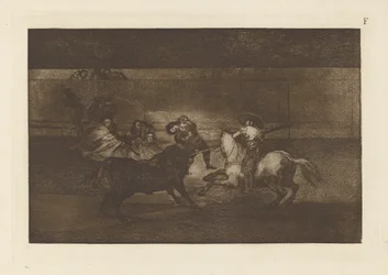 Morte di Pepe Illo, 3ª composizione, Tavola F da La tauromachia (terza edizione)