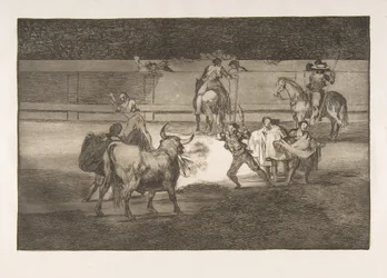 Tavola 31 della Tauromachia: Banderillas con petardi, 1816