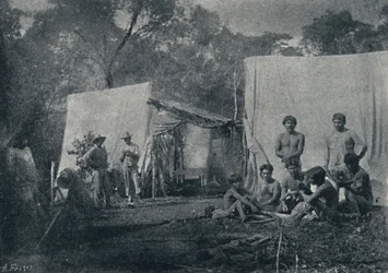 Guaranys visitando un accampamento, 1895