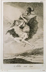Alla va eso (etching)