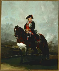 Carlo IV a cavallo ... (dipinto su tela)