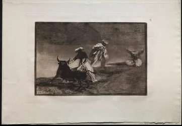 Corride: Giocano un altro con il mantello in un recinto, 1876