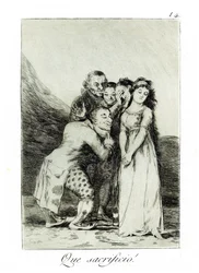 Que sacrificio! Che sacrificio!. Capricho No 14, 1797-1798